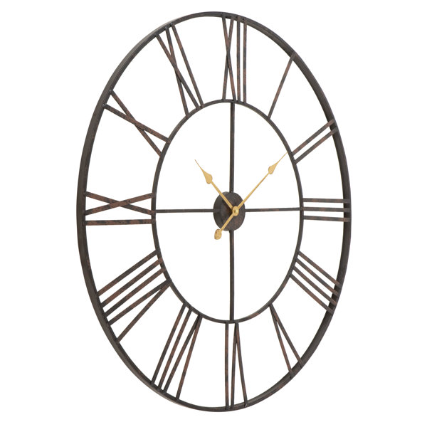 Laurel Foundry Modern Farmhouse Eisenhauer Metal Wall Clock & Reviews